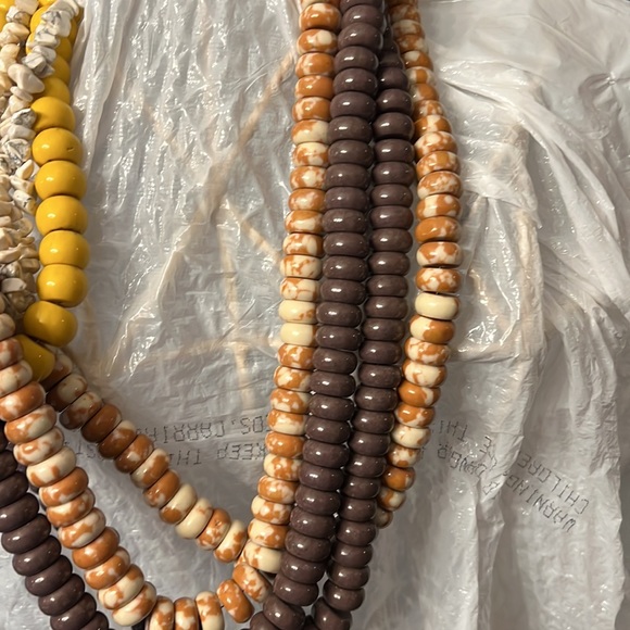 Sassy Jones Brown and Yellow Tezra Necklace - Picture 3 of 4